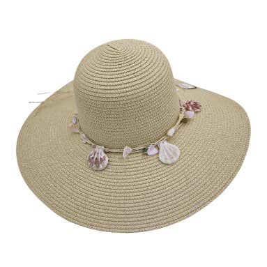 Samba de roda - Wholesale Straw Hat - Women's - Set of 4 capelines with shells0