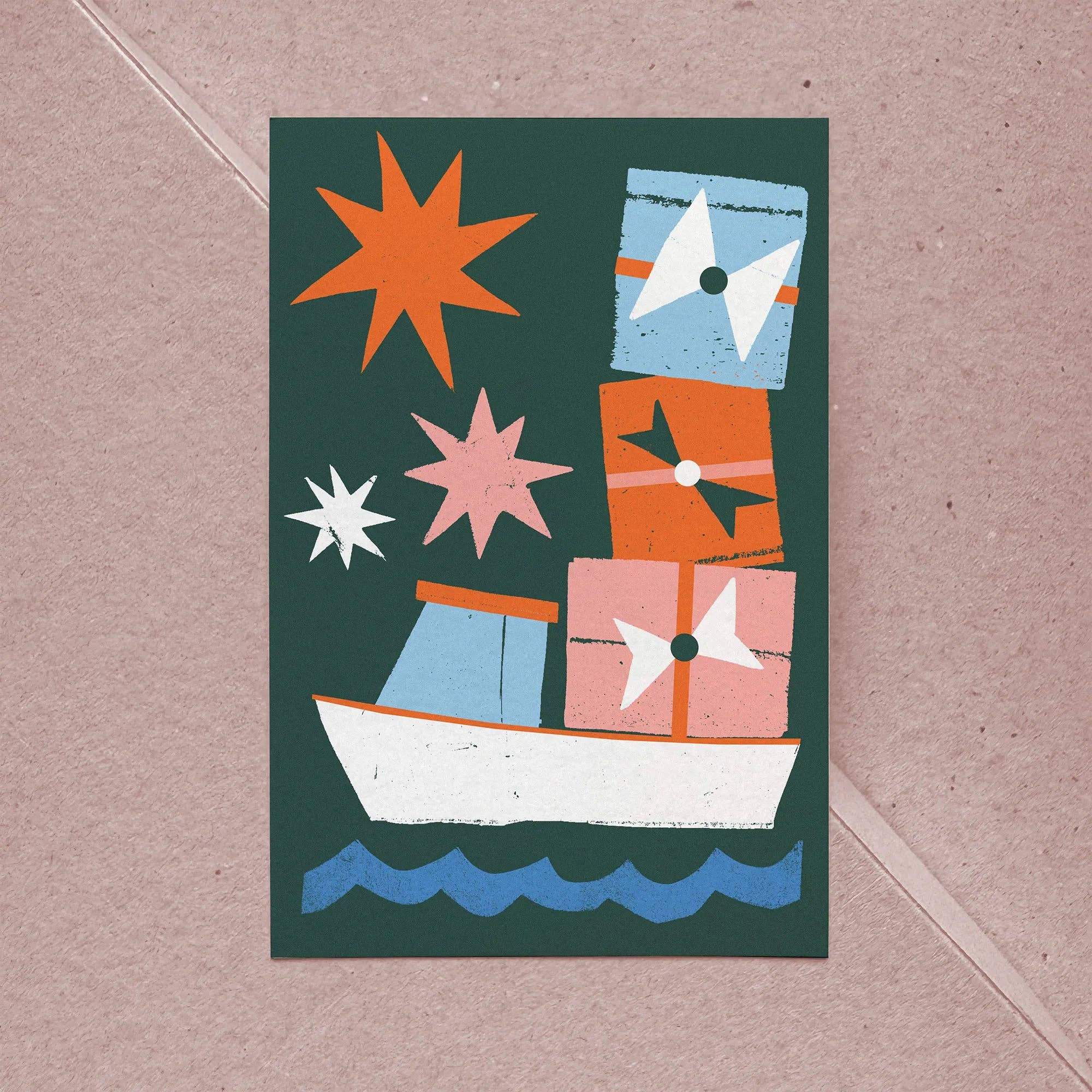 Kautzi Illustrations – wholesale Christmas card – Flat Card – Christmas Cargo – Wholesale0