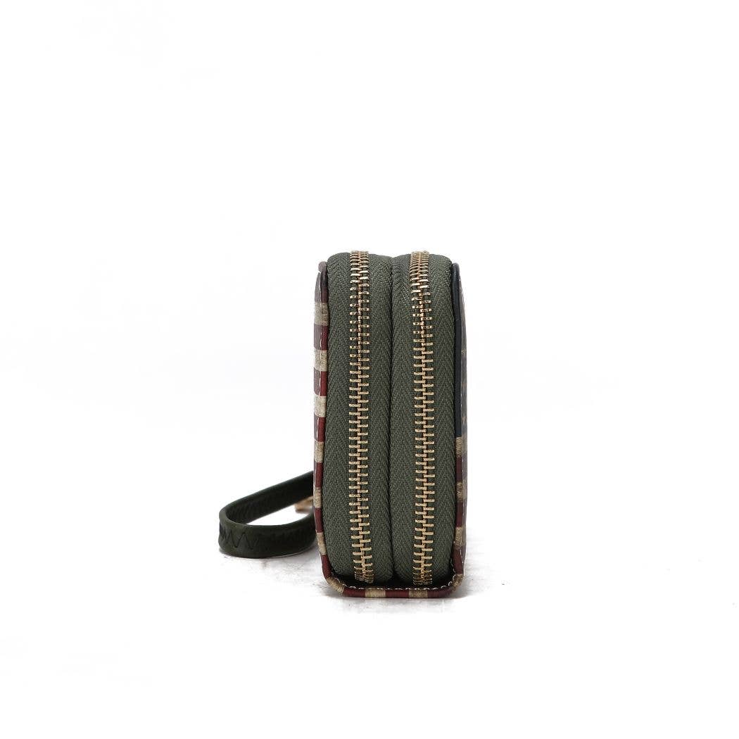 MKF Collection – Carteira - Mulher por atacado – Carteira de pulso feminina MKF Collection Uriel FLAG da Mia K10