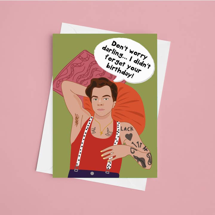 Don't Worry Darling- 5x7 Birthday Card for wholesale by Laura Lonsdale