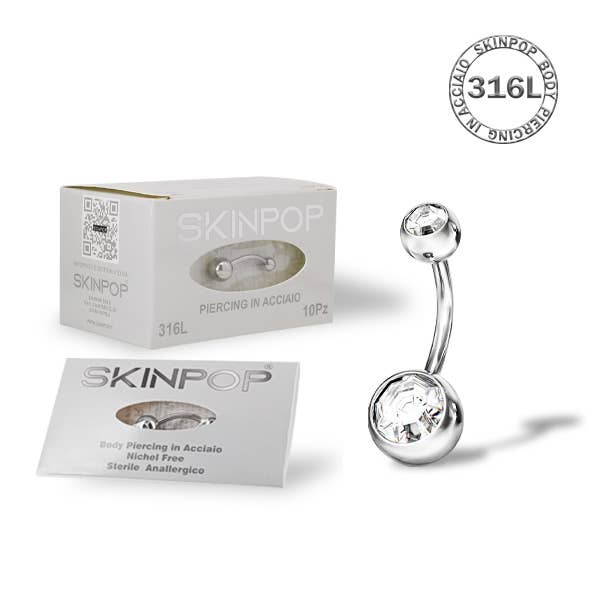 SKINPOP - Wholesale Nipple Ring - STERILE BANANA-NAVEL PIERCINGS FOR FIRST TIME12