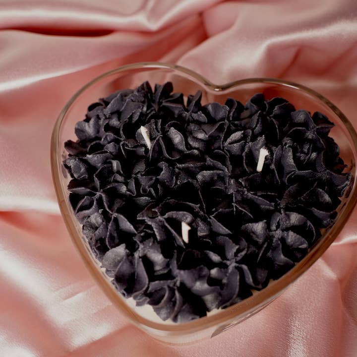 „Black Love” 3 Wick hartvormige kaars voor wholesale door CANDLEOUS