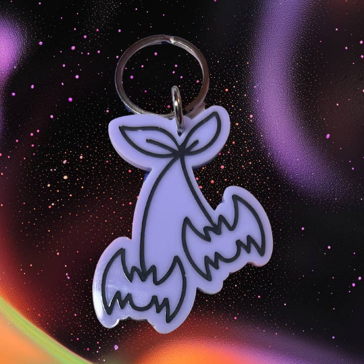 Porte-clés acrylique Cerise Chauve-souris pour la vente par Bloom by Steph