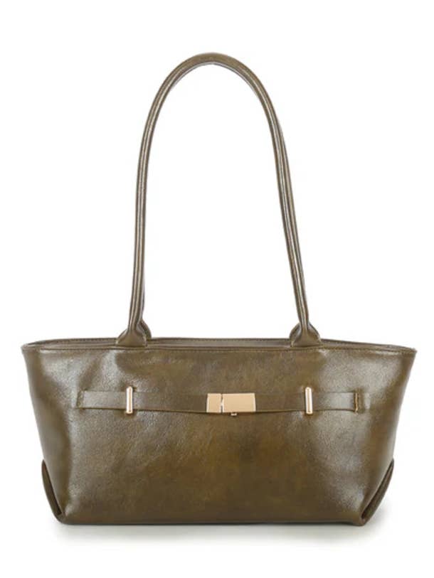 Bolso de Hombro de Piel Sintética Oliva para venta al por mayor de Aftershock London