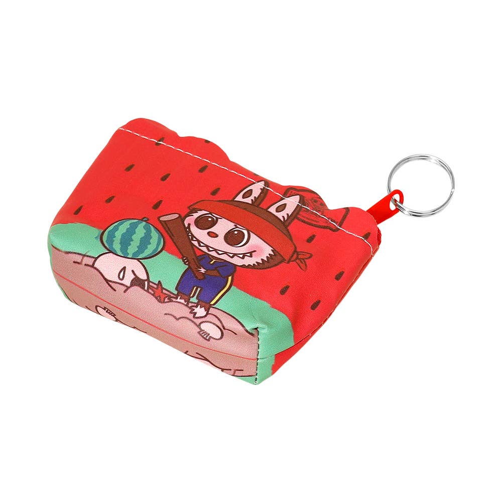 Sensibling Corp. - Wholesale Coin Purse - Kids - 12PCS - Adorable Monster Bunny Printed Mini Keychain Pouch B3