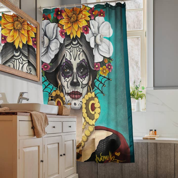 “Flor” Shower curtain for wholesale by The Art of Francella