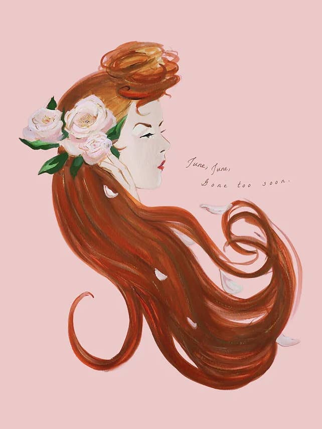 June, June, Gone Too Soon. Art Print. Romantic Poster Style for wholesale by THE MANSION GIRLS