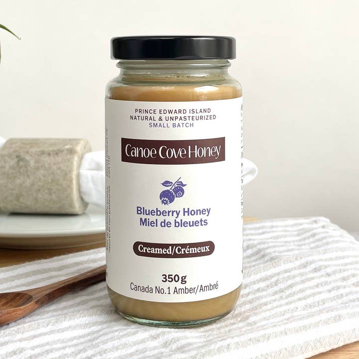 Blueberry Honey, Creamed | 350g for wholesale by Canoe Cove Honey