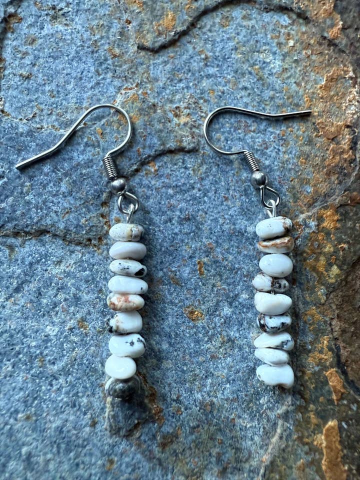 Brincos de Ficha de Búfalo Branco por atacado de Wild Mountain Soul Designs