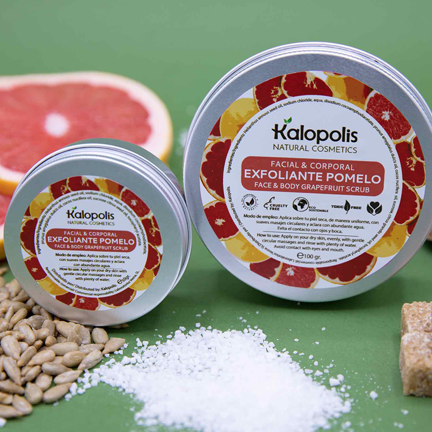 Kalopolis - Wholesale Body Scrub/Exfoliant - GRAPEFRUIT FACIAL AND BODY SCRUB 50 g (TRAVEL SIZE)2