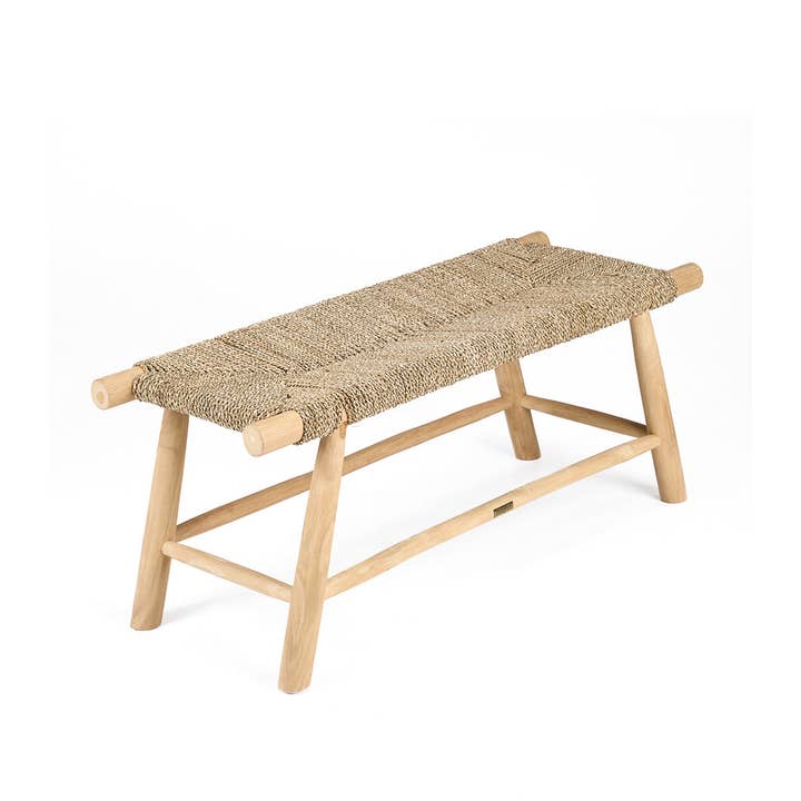 The Porto Seagrass Bench - Natural - L for wholesale by Bazar Bizar Living