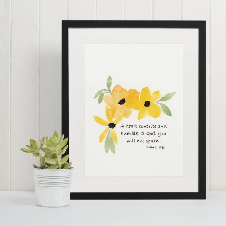 Psalm 51:19b Watercolor Illustration for wholesale by Mary Reichter