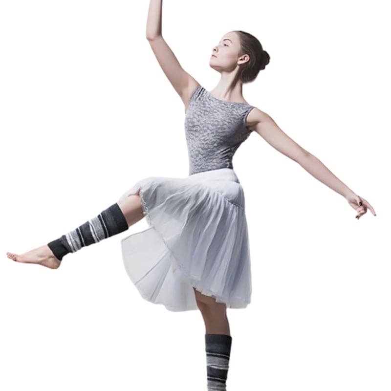 Sierra Socks - Wholesale Legwarmers - Women's - Girl's Stripe Lambswool Knee Hi Leg Warmers W4242