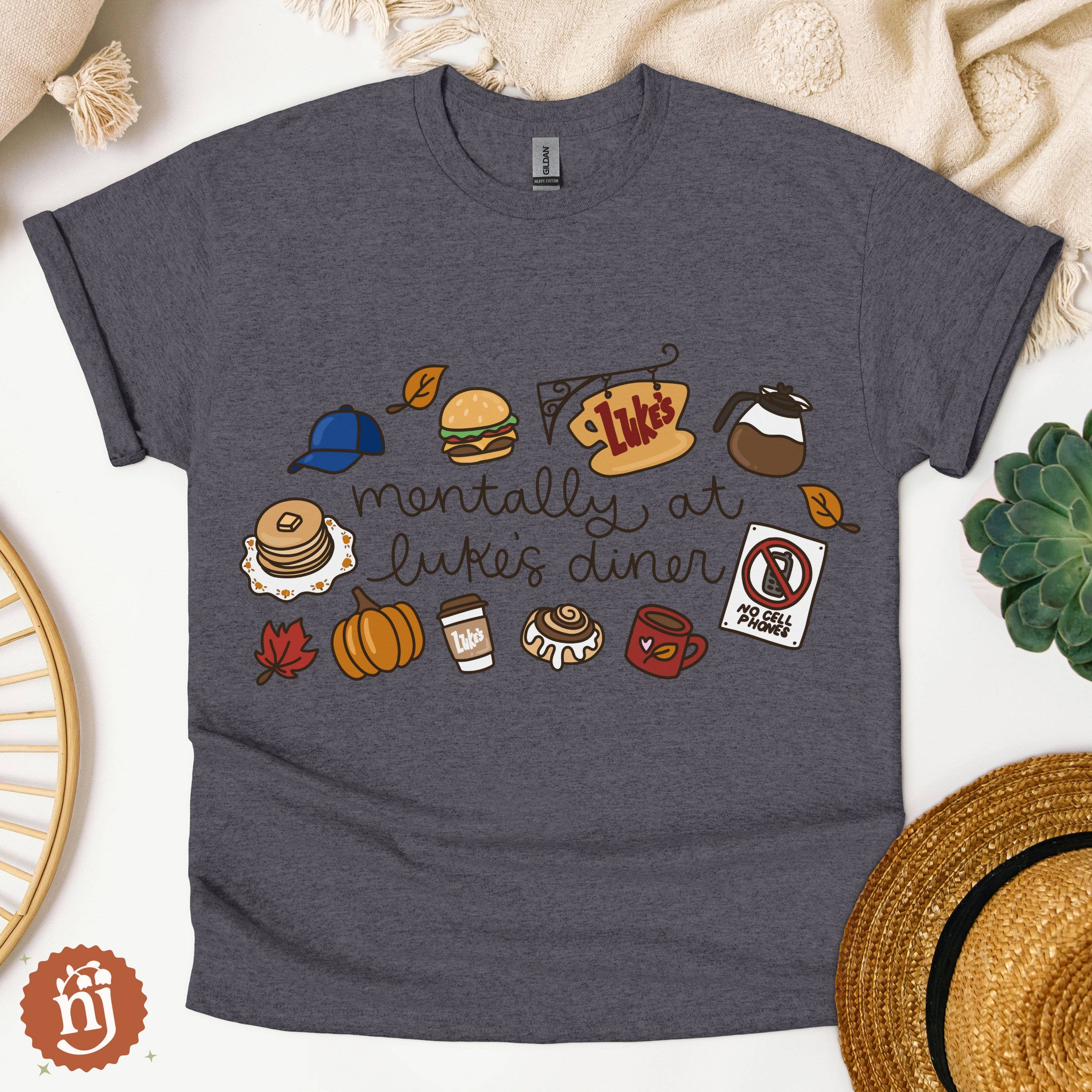 Nearly June Design Co - Wholesale T-Shirt (Graphic) - Unisex - Gilmore Girls Mentally at Luke's Diner T-Shirt3