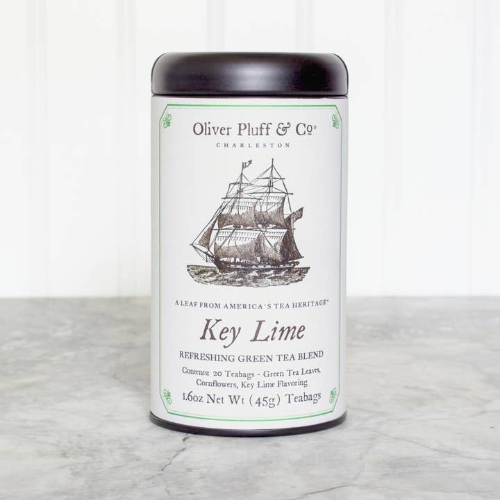 Oliver Pluff & Company - Wholesale Theezakjes - Key Lime - 20 theezakjes in kenmerkend theeblik1