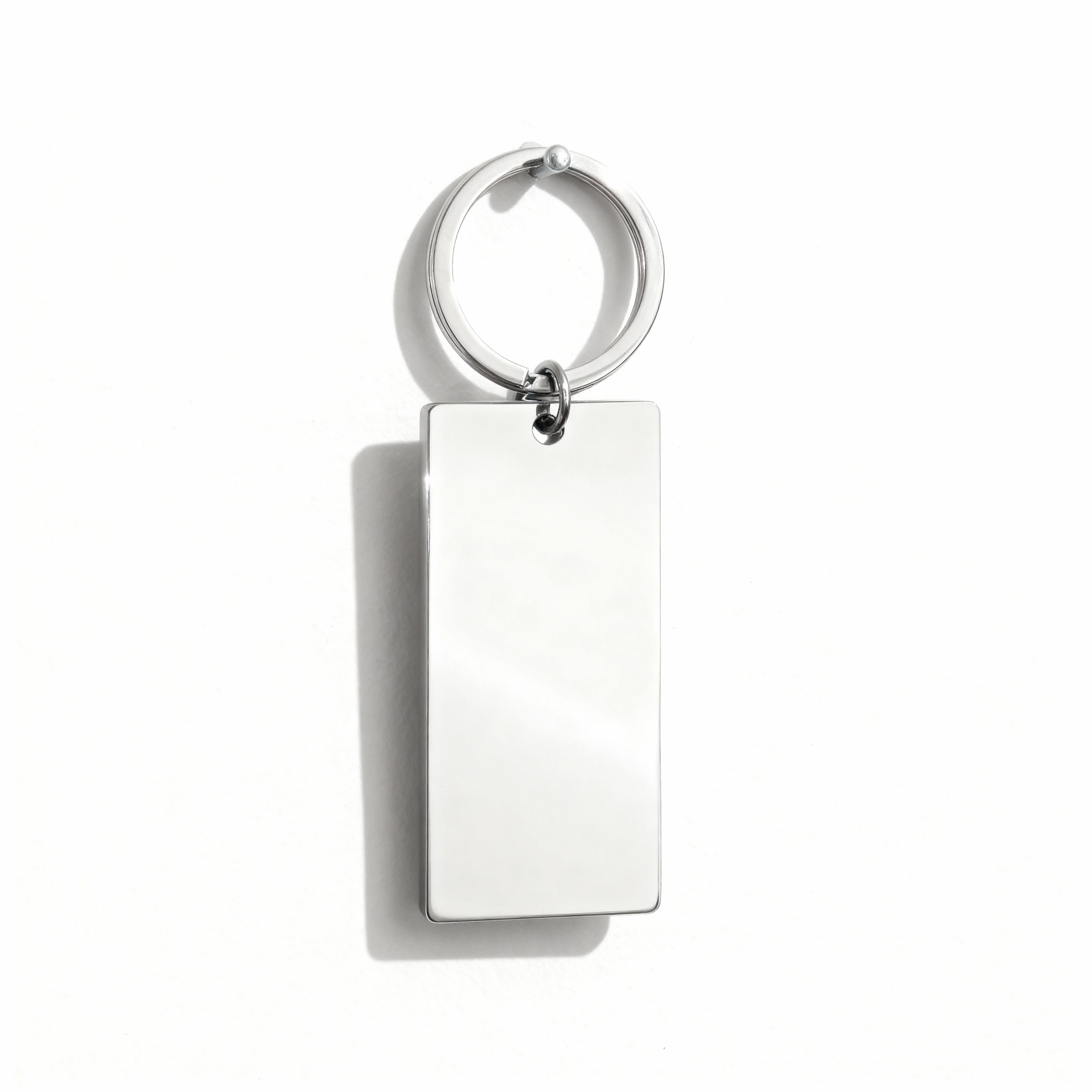 WJW - Vente Porte-clés – unisexe - Grand porte-clés barre en acier inoxydable poli, vierge5