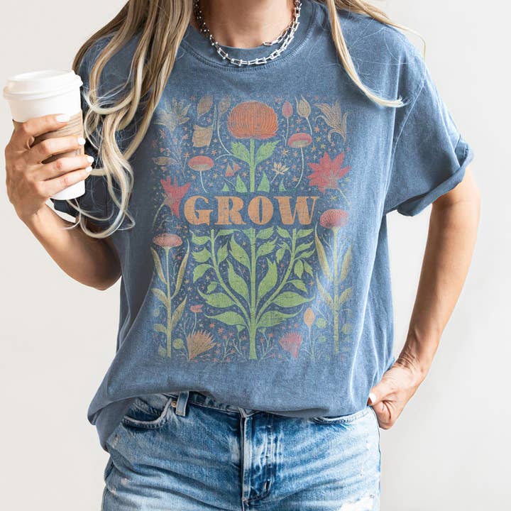 Refinery Number One LLC - Wholesale T-Shirt (Graphic) - Women's - Folk Art Vintage Grow T-shirt