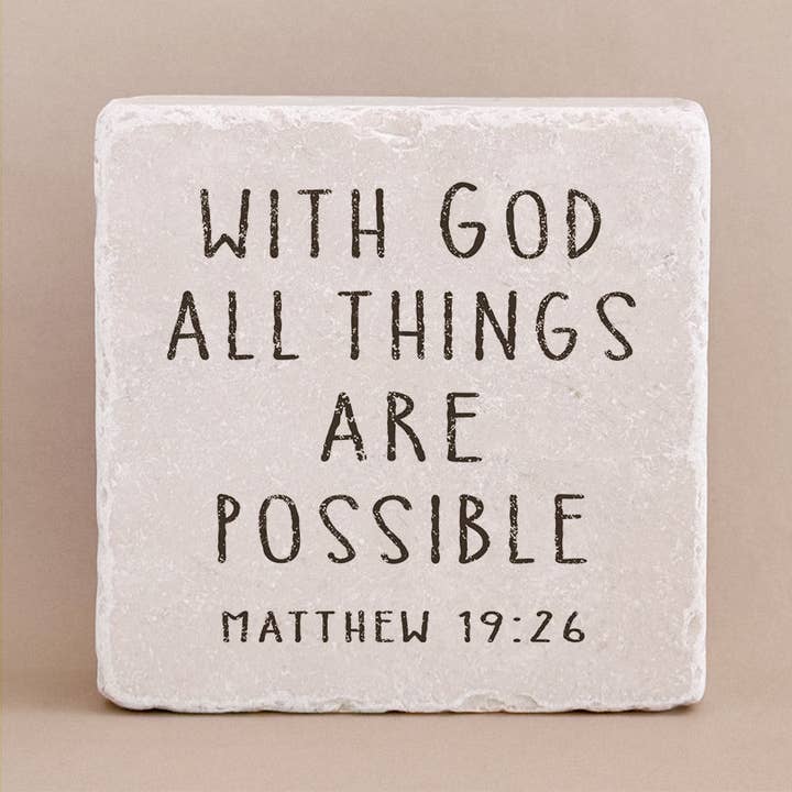 505 | Matthieu 19:26 pour la vente par Twelve Stone Art