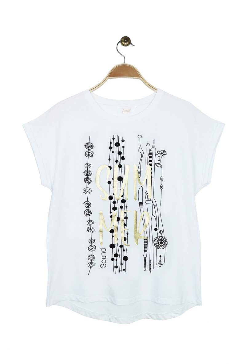 Attrait Paris – T-shirt estampada - Mulher por atacado – Camiseta de algodão Summer Sound4