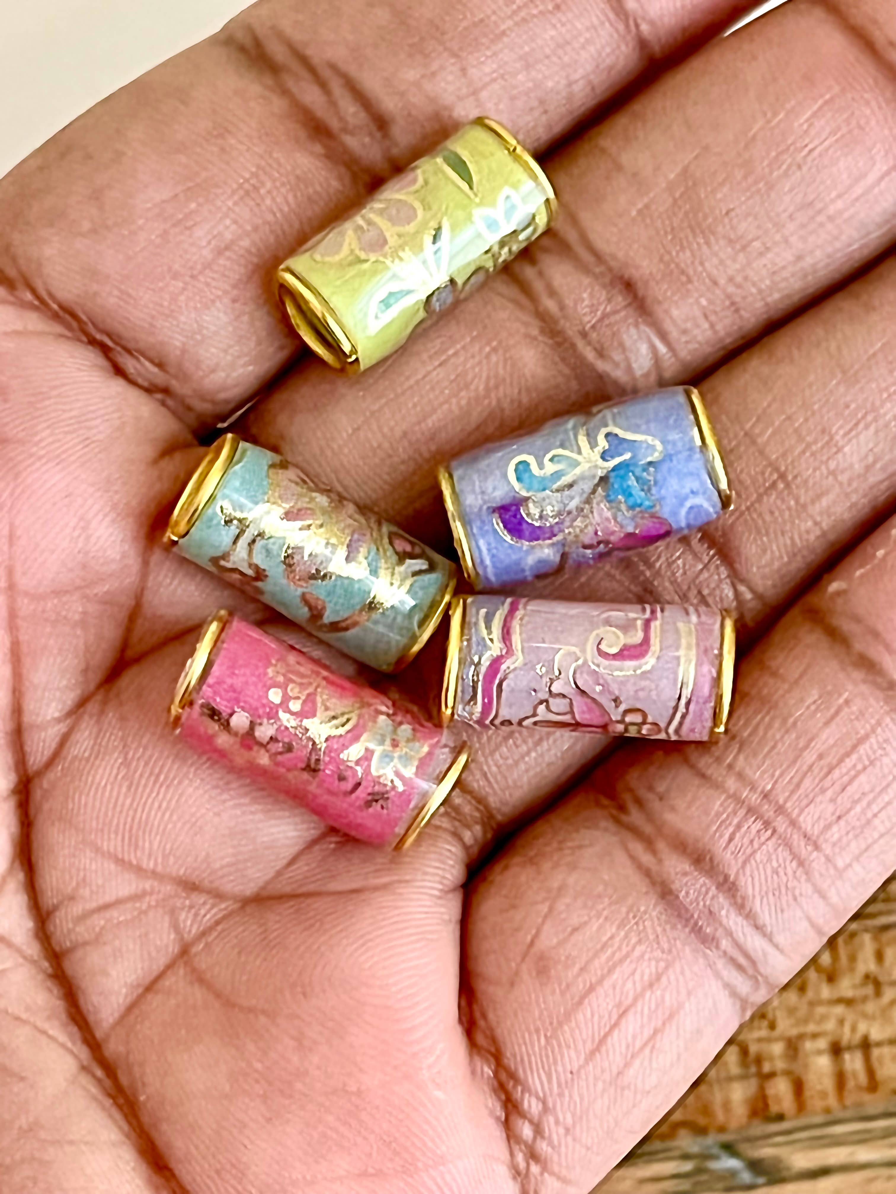 elevated loc jewelry - Wholesale Hair Accessories Set - Women's - Loc Hair Charm Set of 5 Shapes1