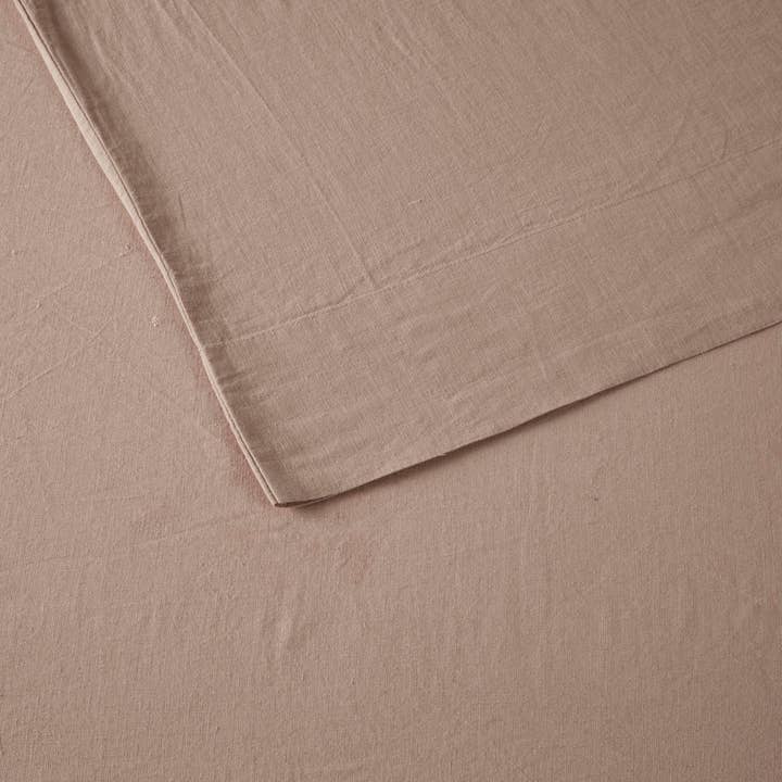 Olliix - Wholesale Sheet Set - Linen Cotton Blend Sheet Set, Warm Taupe