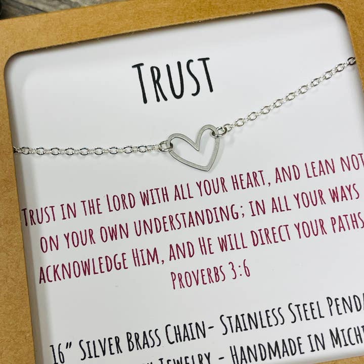Jane Elizabeth Jewelry - Wholesale Pendant/Charm Necklace - Gold Heart Necklace, Christain Bible Verse Jewelry Gift4