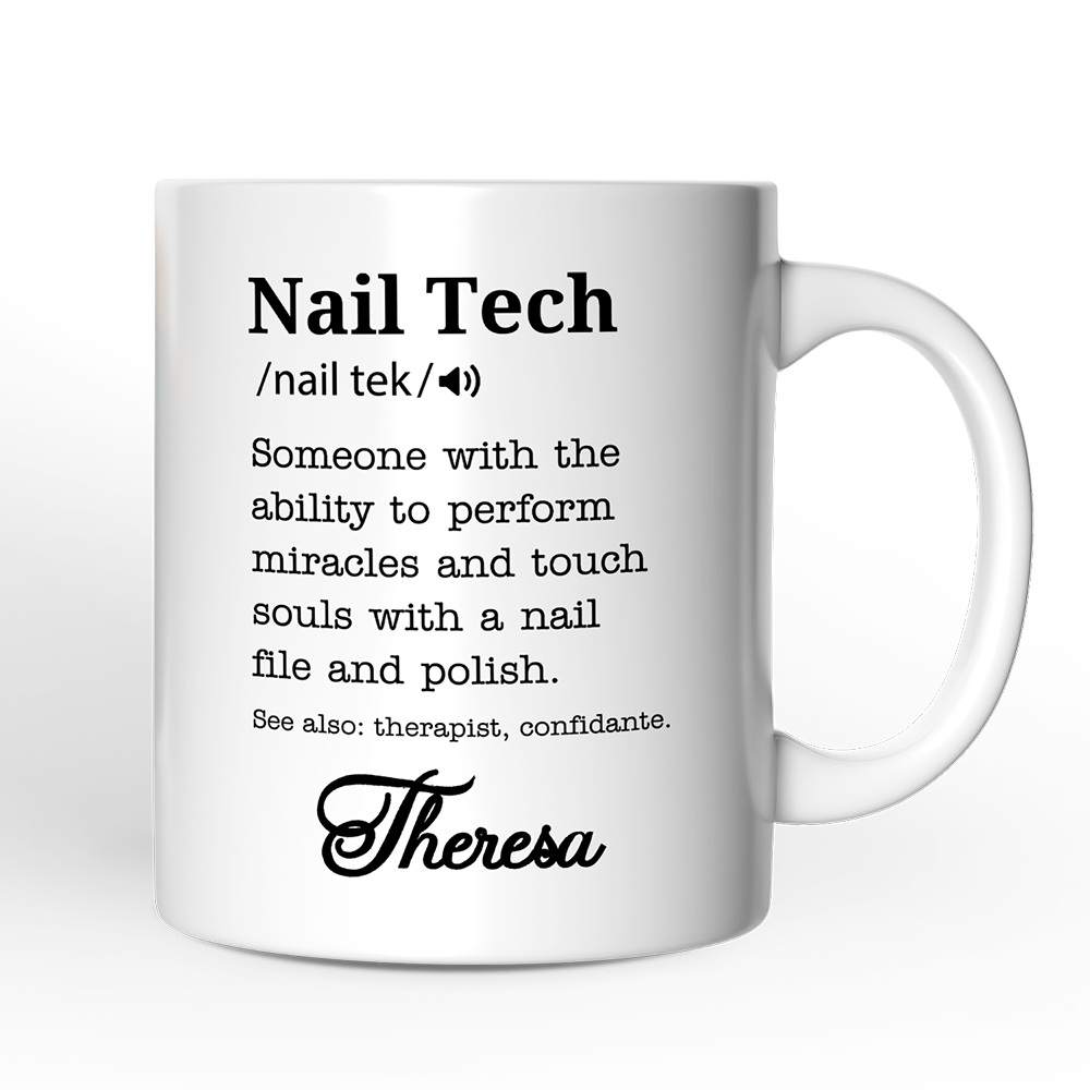 OrnamentallyYou – wholesale Coffee mug – Nail Tech Definition Nail Hustler Gift Mug2