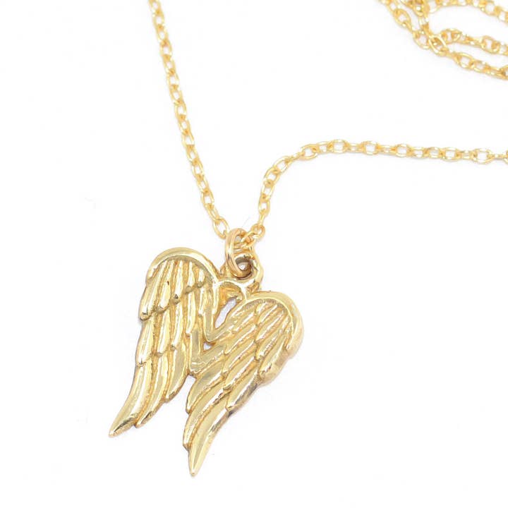 Gold Dipped Angelwings Necklace for wholesale by Angelheart Jewellery