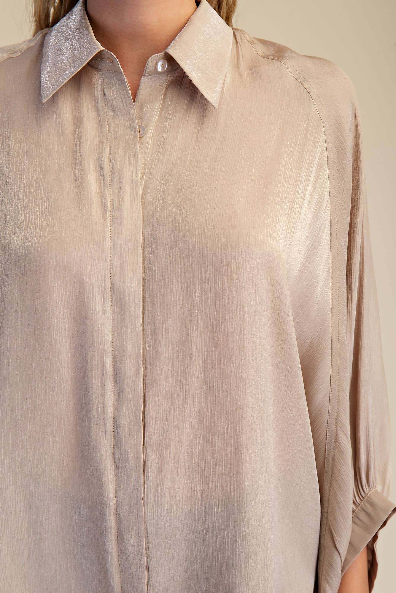 Glam - Wholesale Button Down Shirt - Women's - Button Front Shirt5