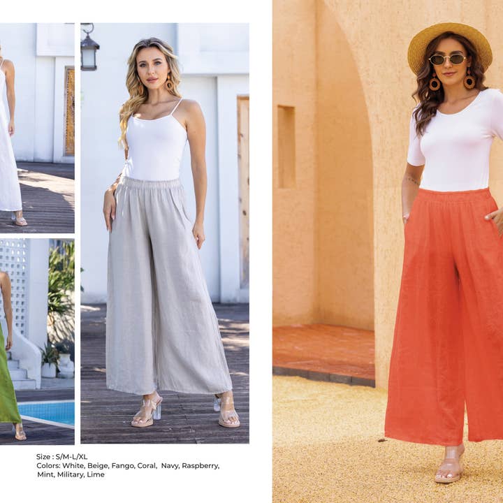 Coastal Linen Pant for wholesale by Orange Fashion Village