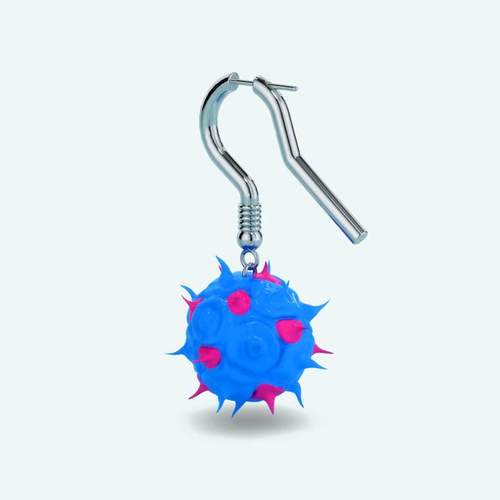 STUDIOCULT - Wholesale Dangle Earrings - Oversized Spike Ball Earring - Cotton Candy