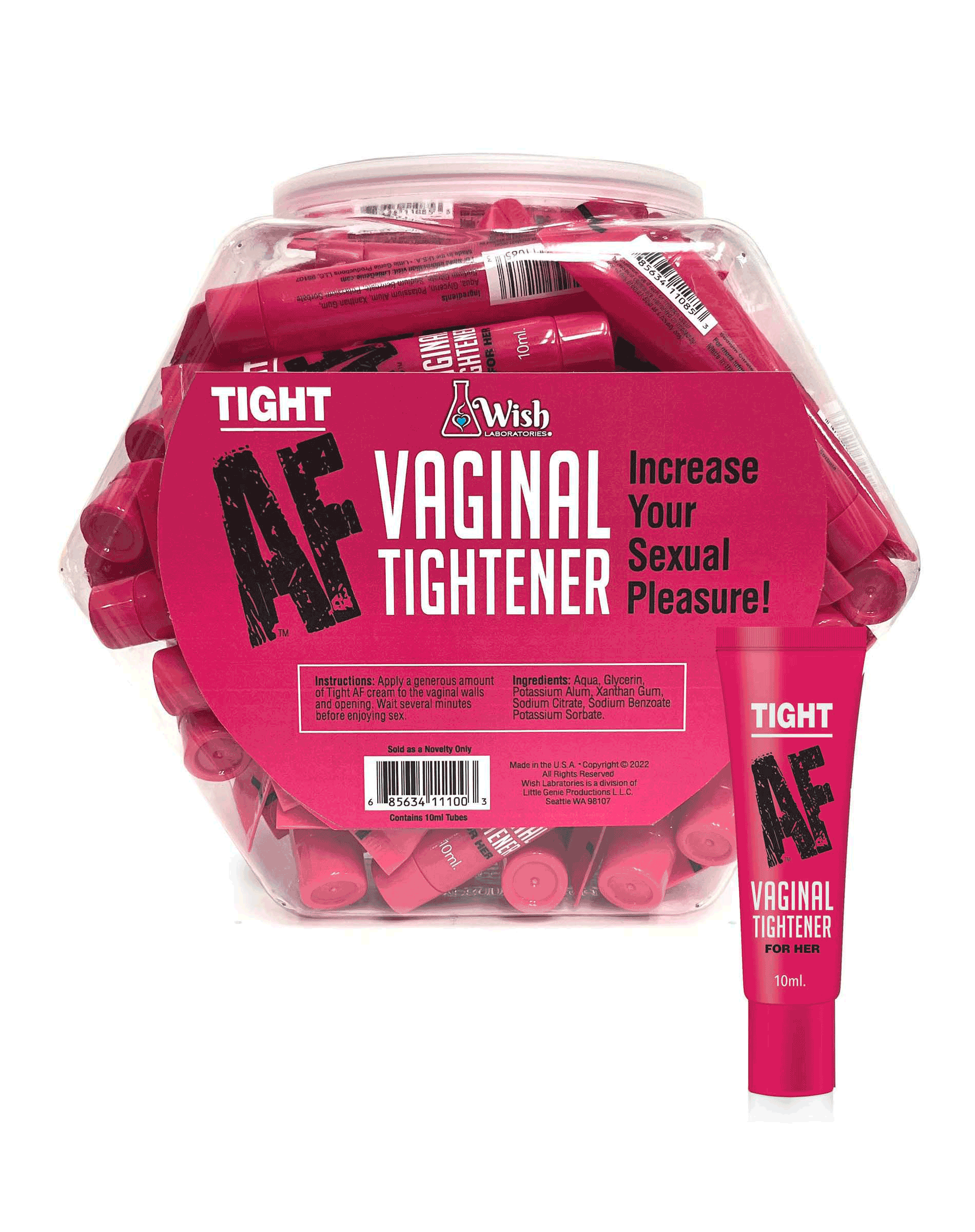 Little Genie Productions - Wholesale Arousal Spray/Gel - Tight AF Vaginal Tightener - POP Display of 650