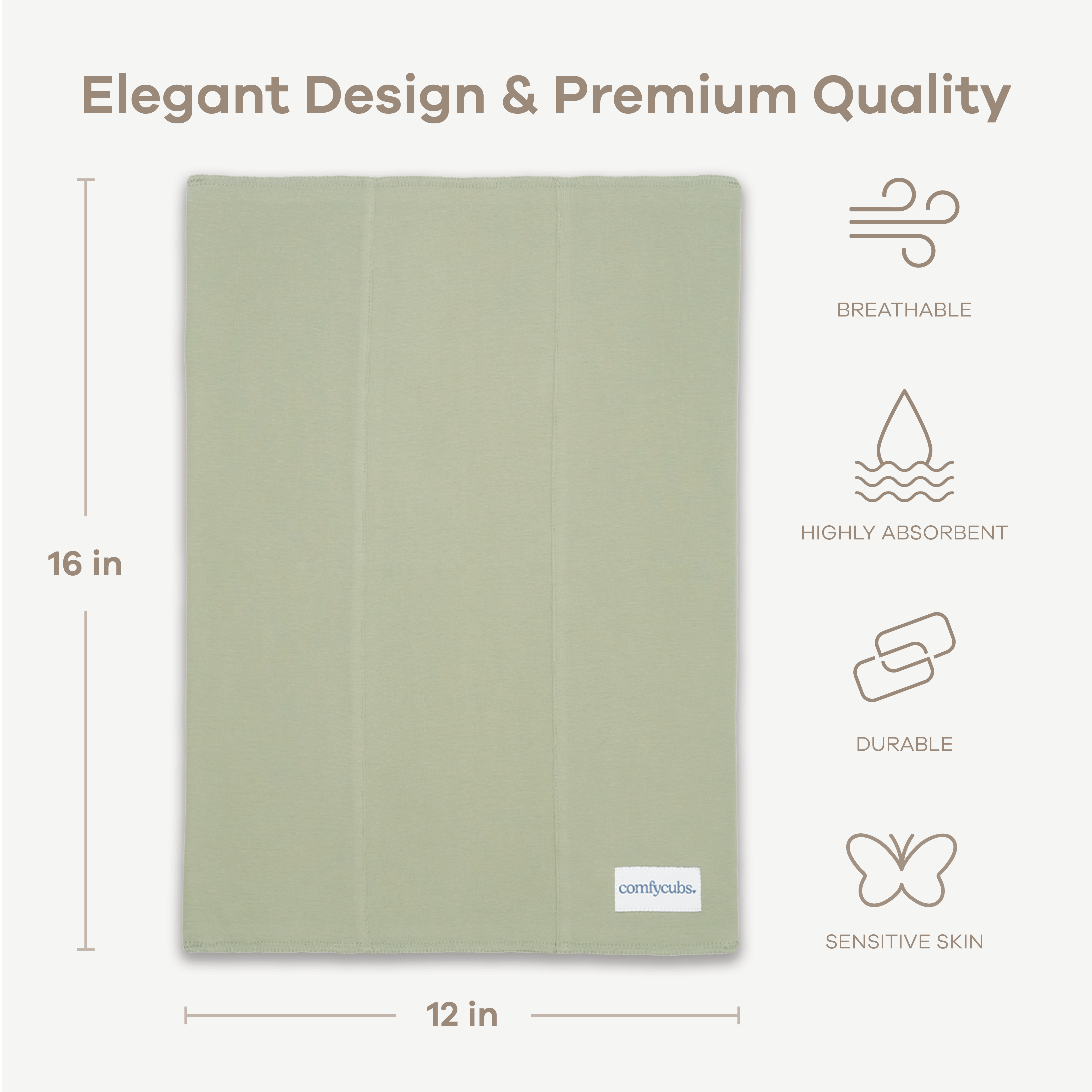 Comfy Cubs - Wholesale Burp Cloth - Baby - Baby Burp Cloths Set, Large 6-Layer, 100% Cotton Comfy Cubs11