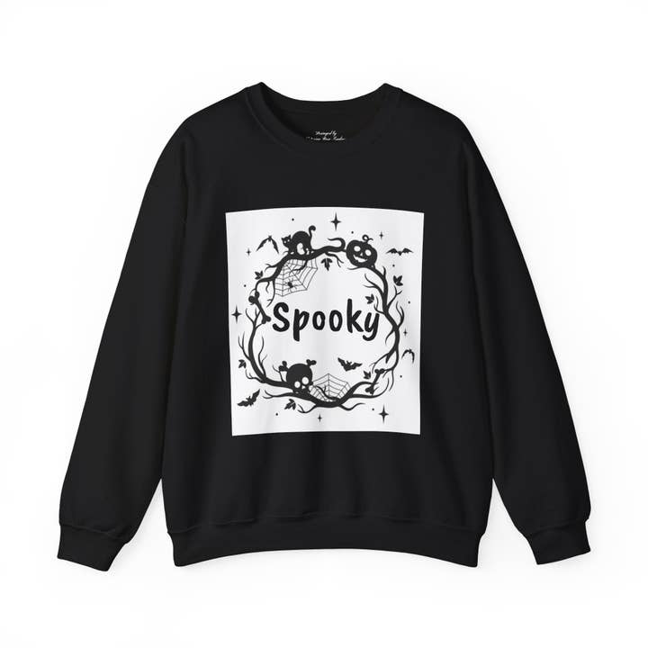 Spooky Vintage Halloween Crewneck Sweatshirt in Regular & Plus Size for wholesale by Victorian Rose Trading