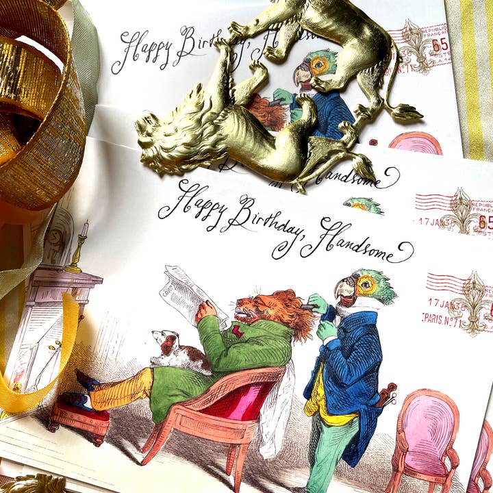 Ivory Tower Studios - Vente Cartes d'anniversaire - Joyeux anniversaire, beau gosse ! Carte souvenir à panneau unique 5 x 74