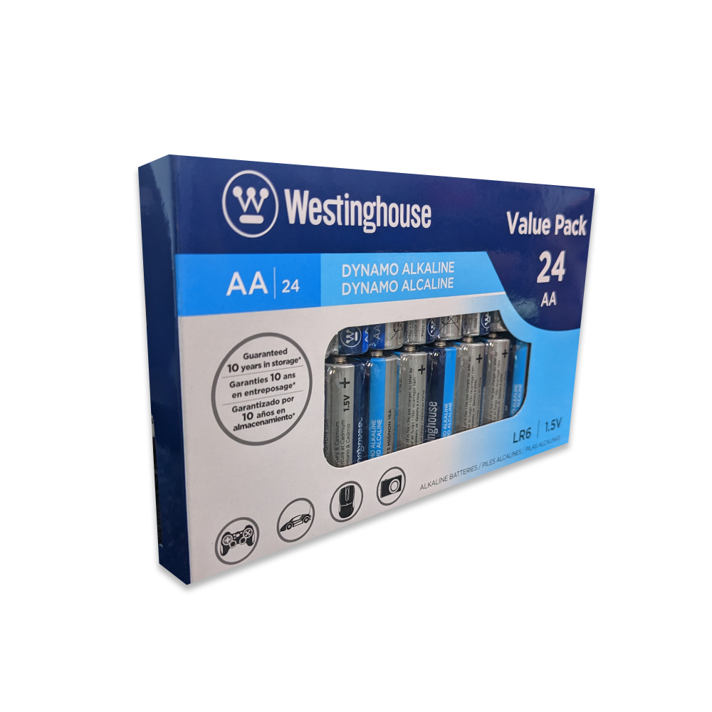 Westinghouse Battery - Wholesale Small/Handheld Appliance - Westinghouse AA Dynamo Alkaline 24 Pack Box1