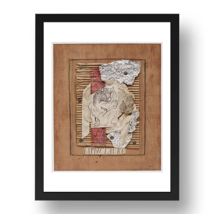 Pablo Picasso: Modello per la copertina della rivista Minotaure, opera d'arte modernista, Poster di riproduzione formato A3 in cornice nera 17x13" per la vendita all'ingrosso da parte di PERIOD PRINTS