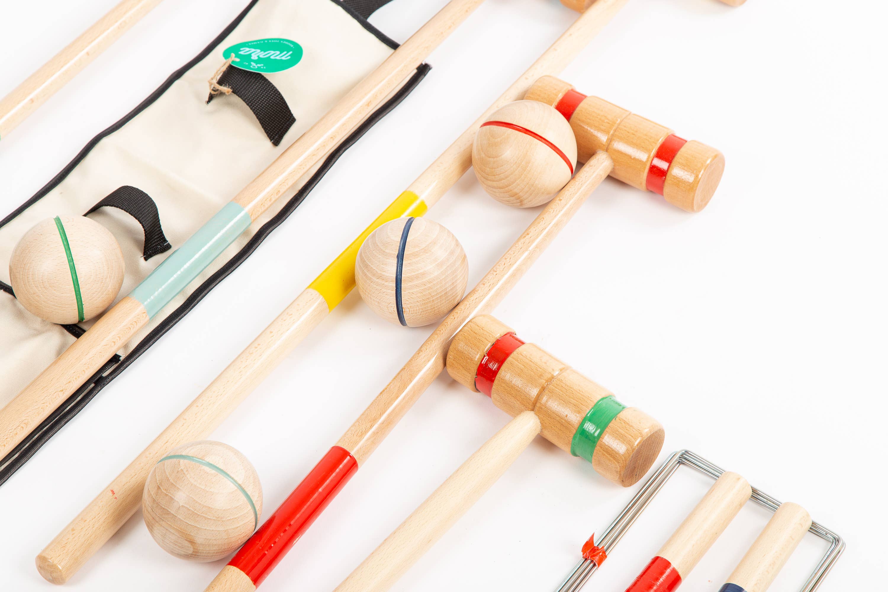 MORA PLAY - Venta al por mayor Accesorios de deporte - Set de croquet de madera con bolsa colgante3