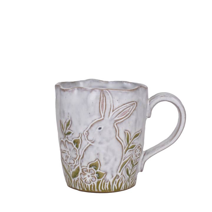 Callie Bunny Coffee Mug White/Multi 12oz for wholesale by The Royal Standard
