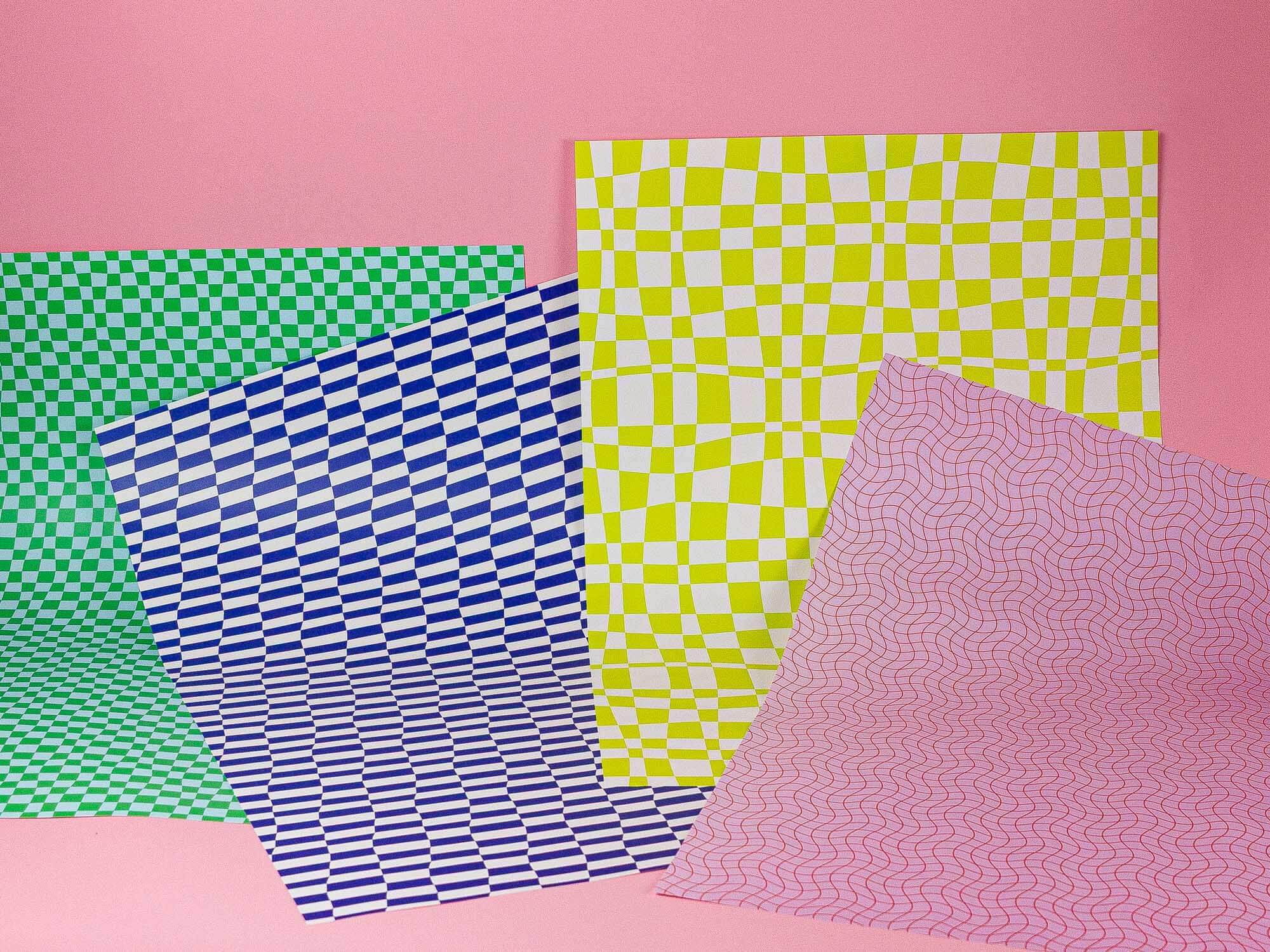 My Darlin' – Engroshandel Gavepapir – Space Time Checks Gavepapir ark eller rulle1