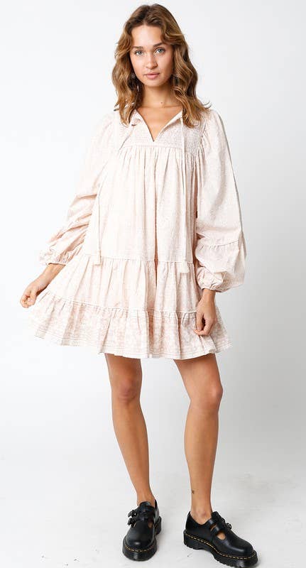 Natural Abigail Dress for wholesale on Faire3