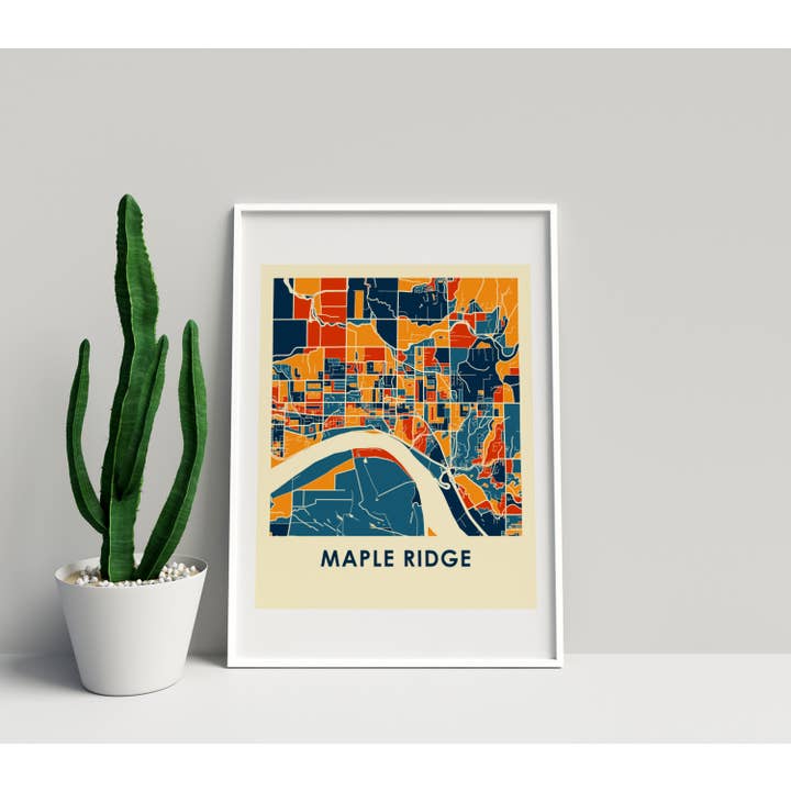 Stampa mappa in acero prussiano, 20,3 x 25,4 cm, stile croma per la vendita all'ingrosso da parte di ILIKEMAPS