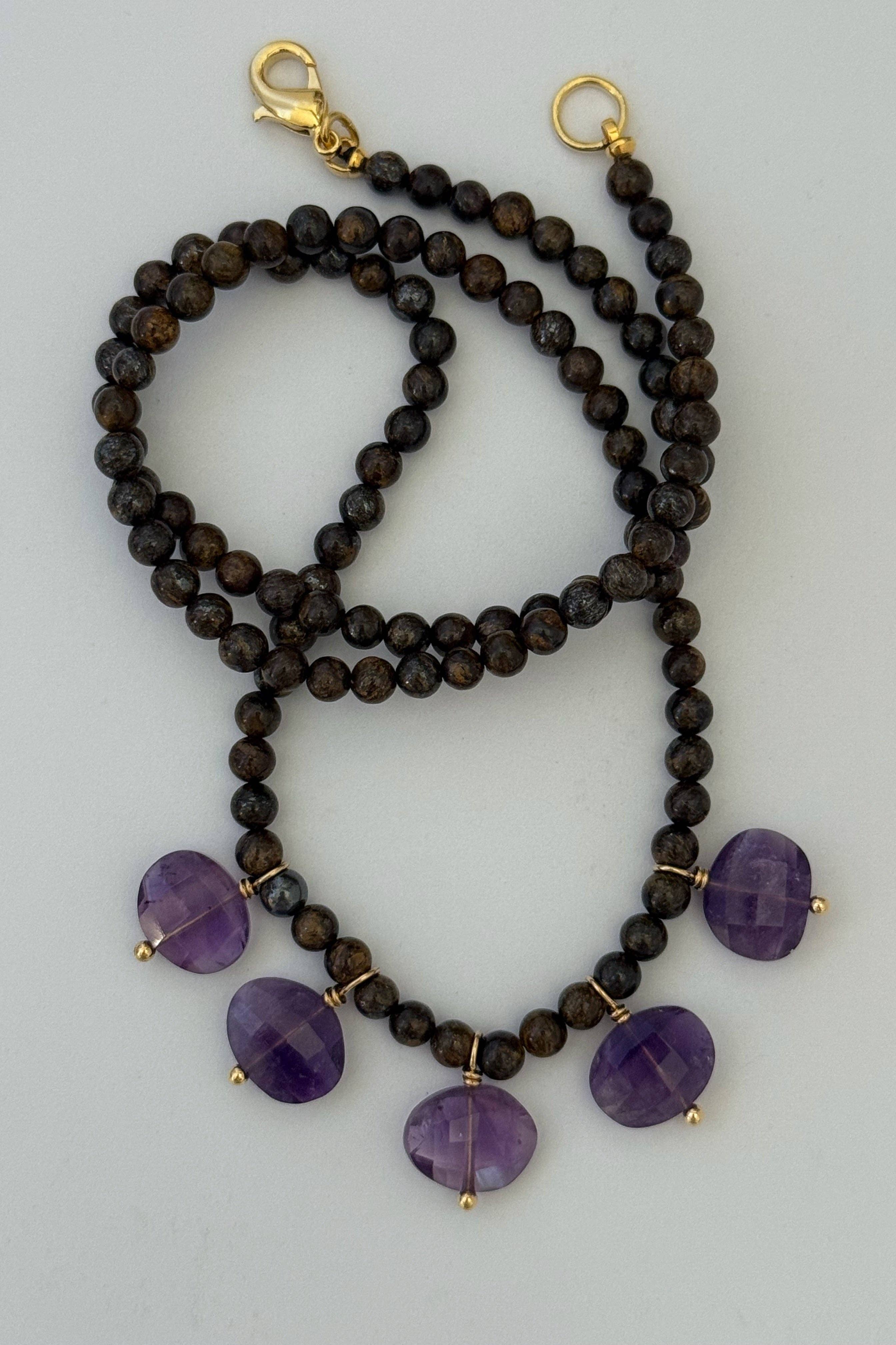 Sandrine France Studio - Wholesale Beaded/Pearl Necklace - Amethyst Necklace0