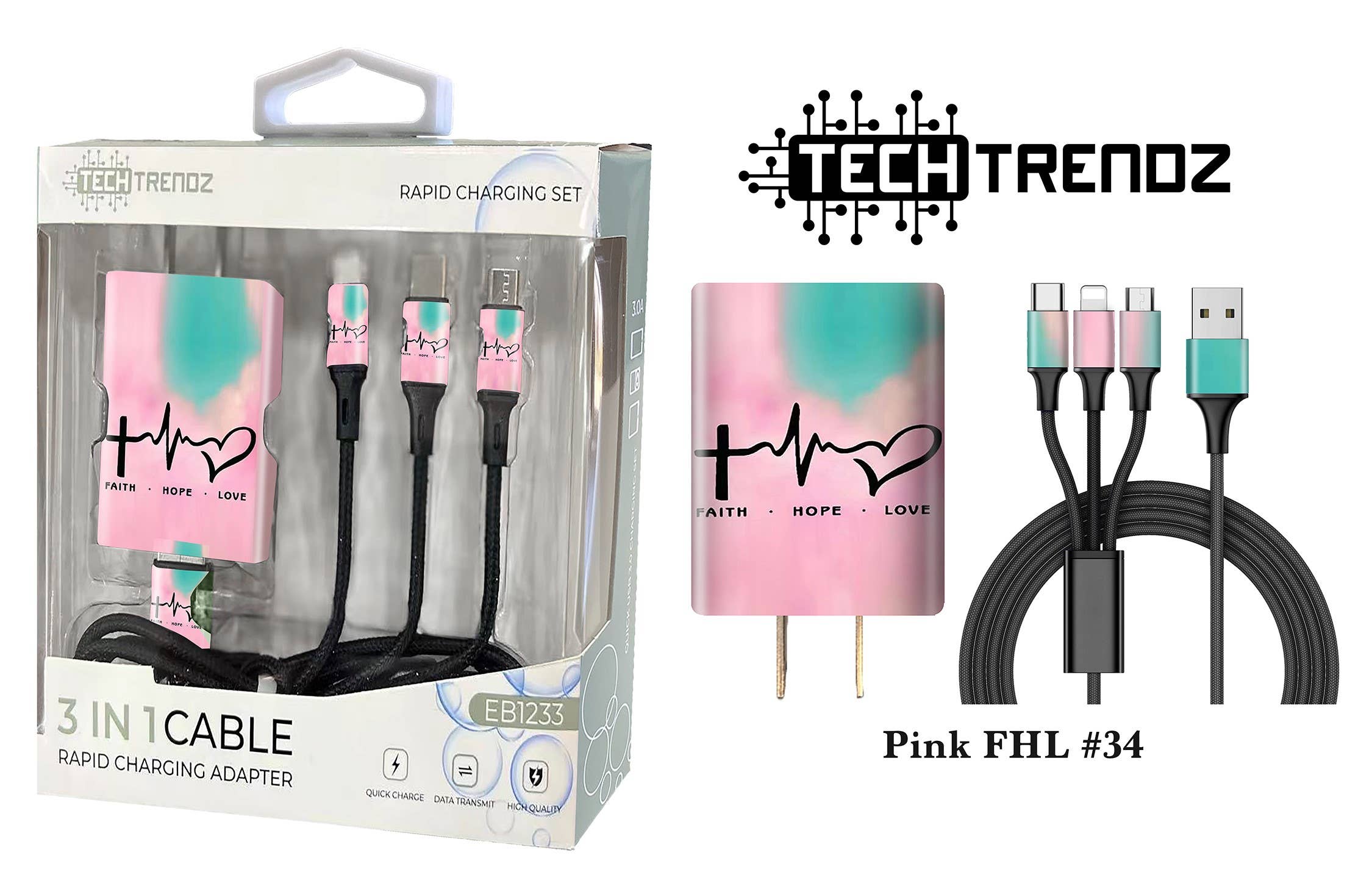 Tech Trendz – wholesale Charging cable – Quick Charging All In One Set21