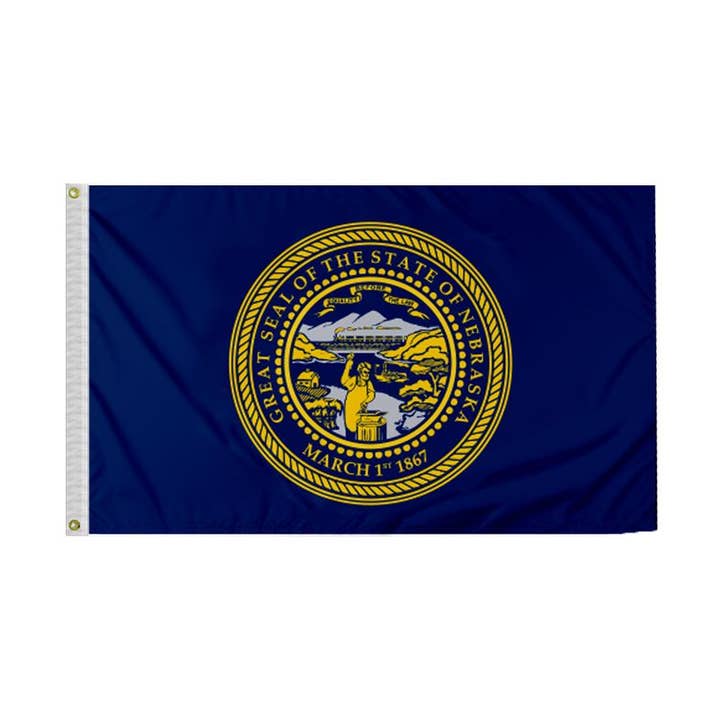 AGAS Nebraska State Flag 6x10 ft - Printed 200D Nylon for wholesale by AGAS MFG INC