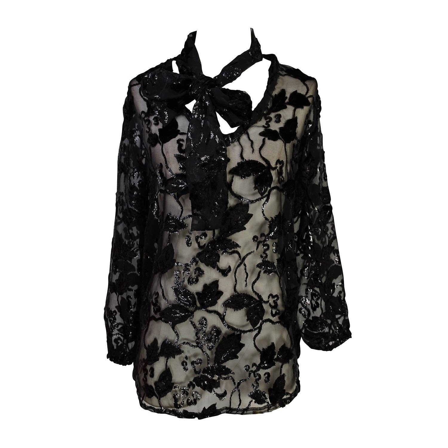 Jennafer Grace – Großhandel Bluse – Damen – Schimmernde Spitzenbluse mit Bindefront9