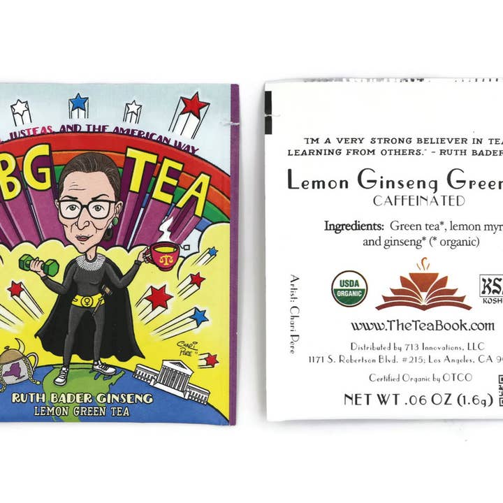 The TeaBook - Wholesale Tea Bags - Ruth Bader Ginseng (RBG) - Organic Lemon Green Tea4