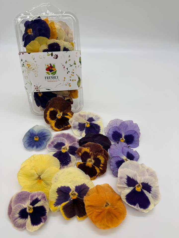 Freeze-dried Edible Pansies for wholesale by Freshly Preserved