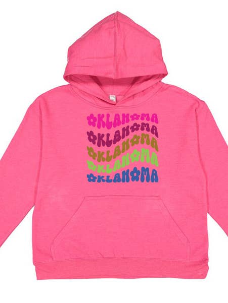 Wavy Sunrise Youth Hooded Fleece Pullover - Customizable for wholesale by MT Brand Apparel