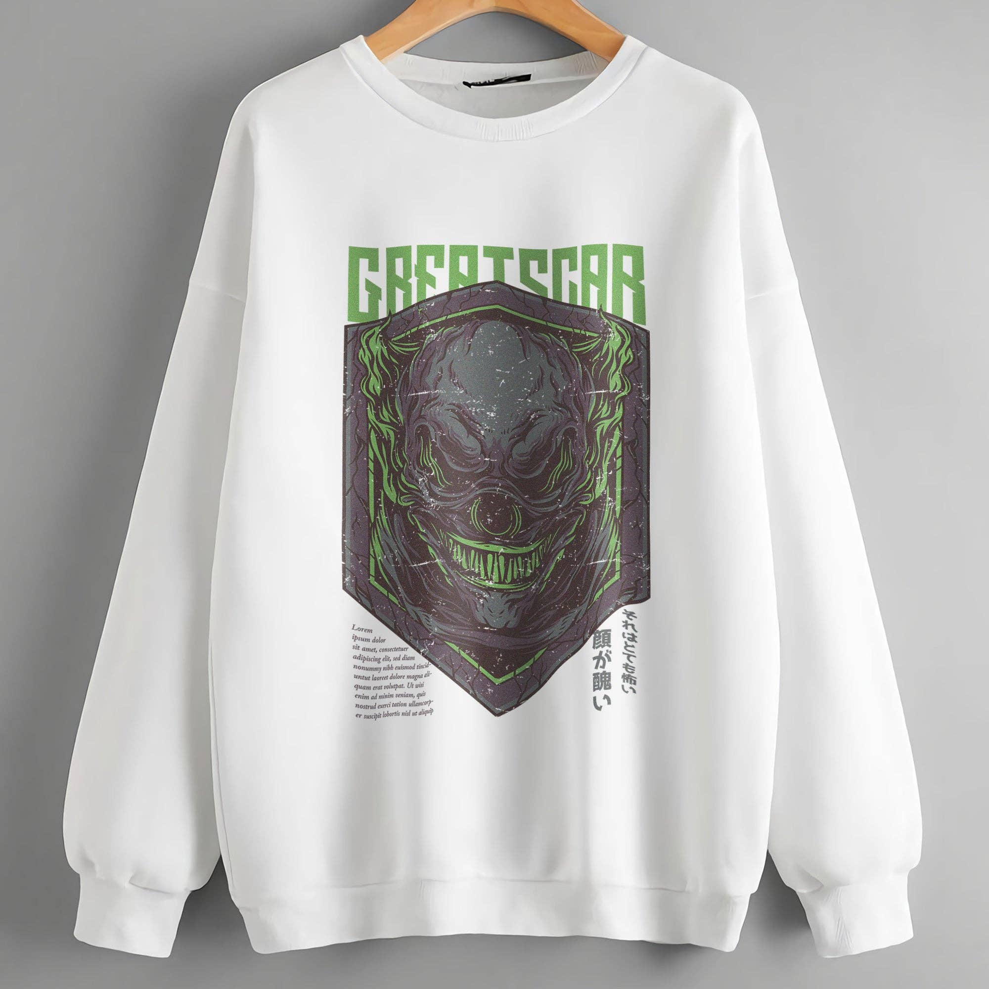 bianco Felpa Great Scar Youth in vendita all'ingrosso su Faire0